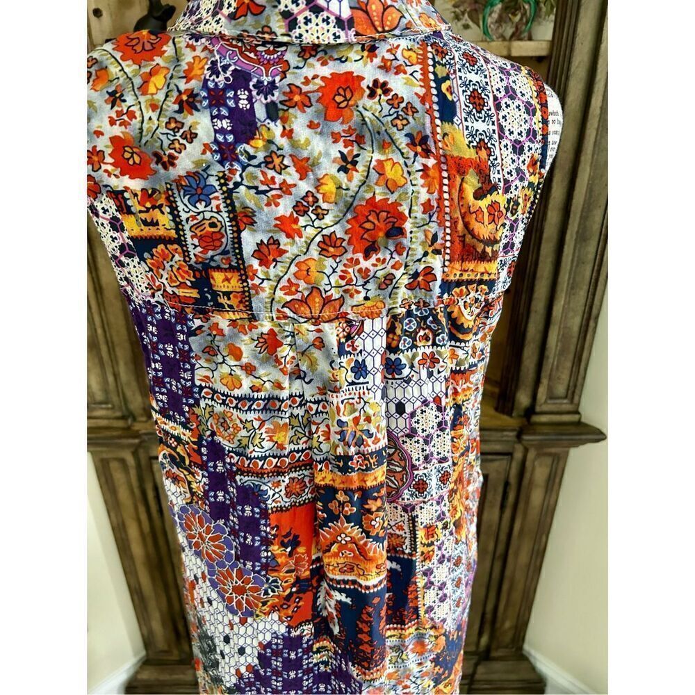 Grace Elements boho patchwork look dress - image 12